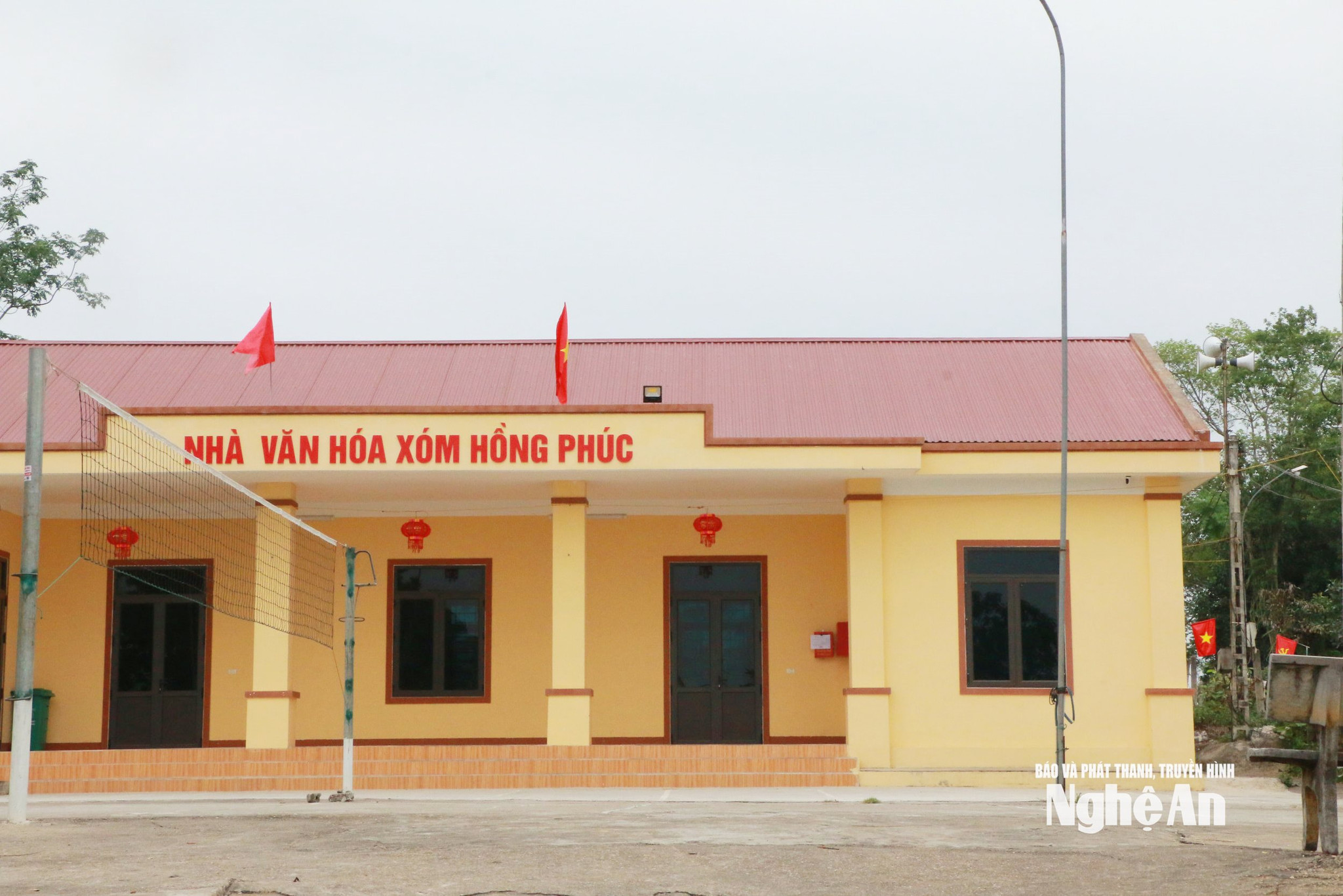 Nhà văn hoá xóm Hồng Phúc. Ảnh; KL
