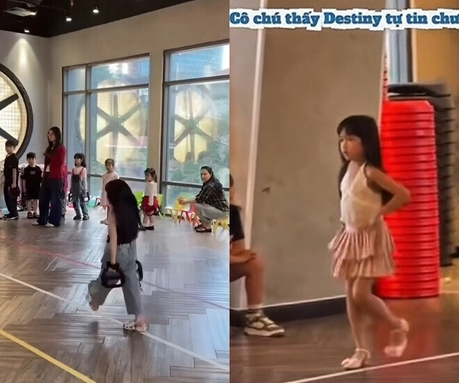 Ái nữ của Trường Giang đầy thần thái ở phòng tập.