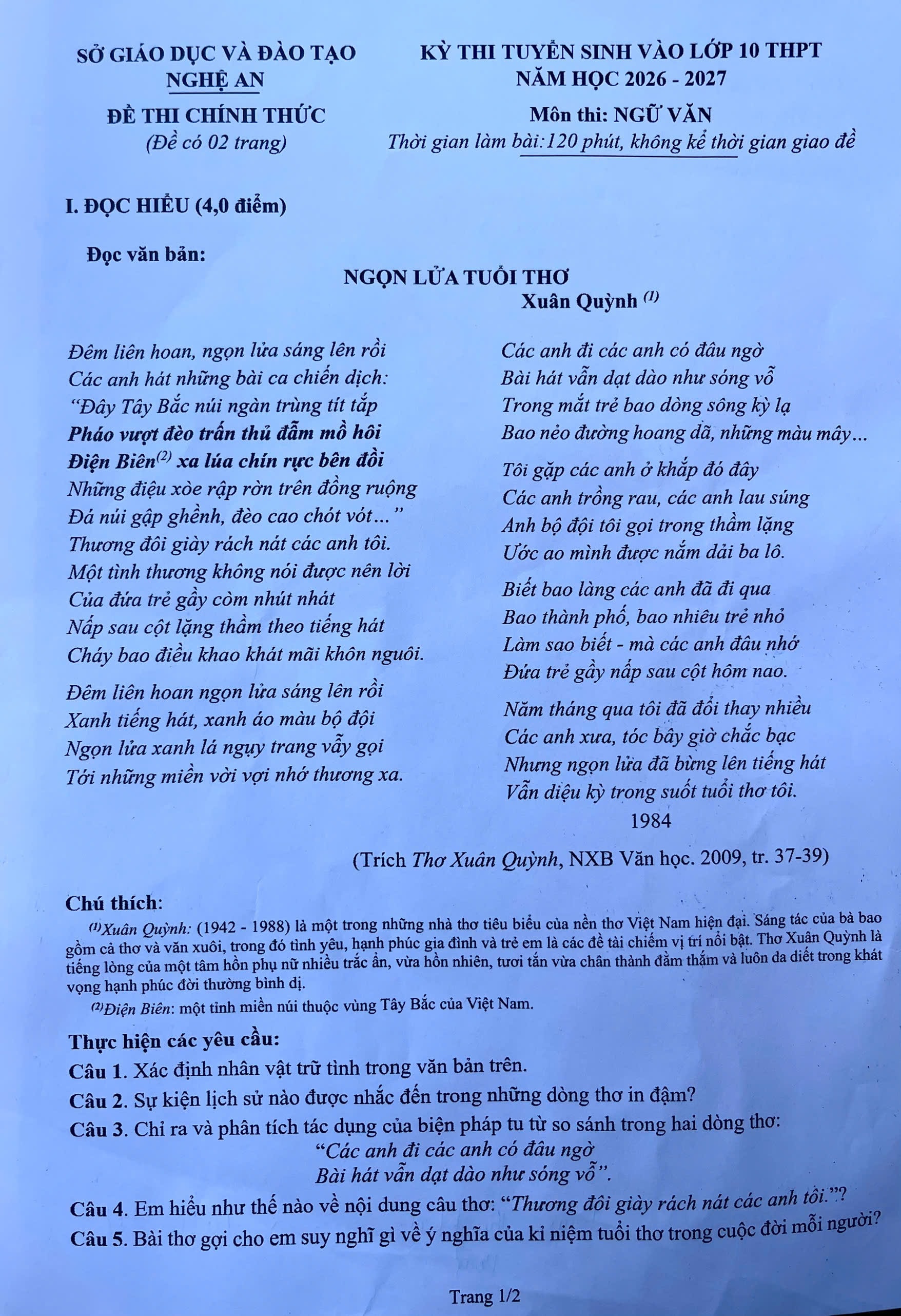 Đề thi 1