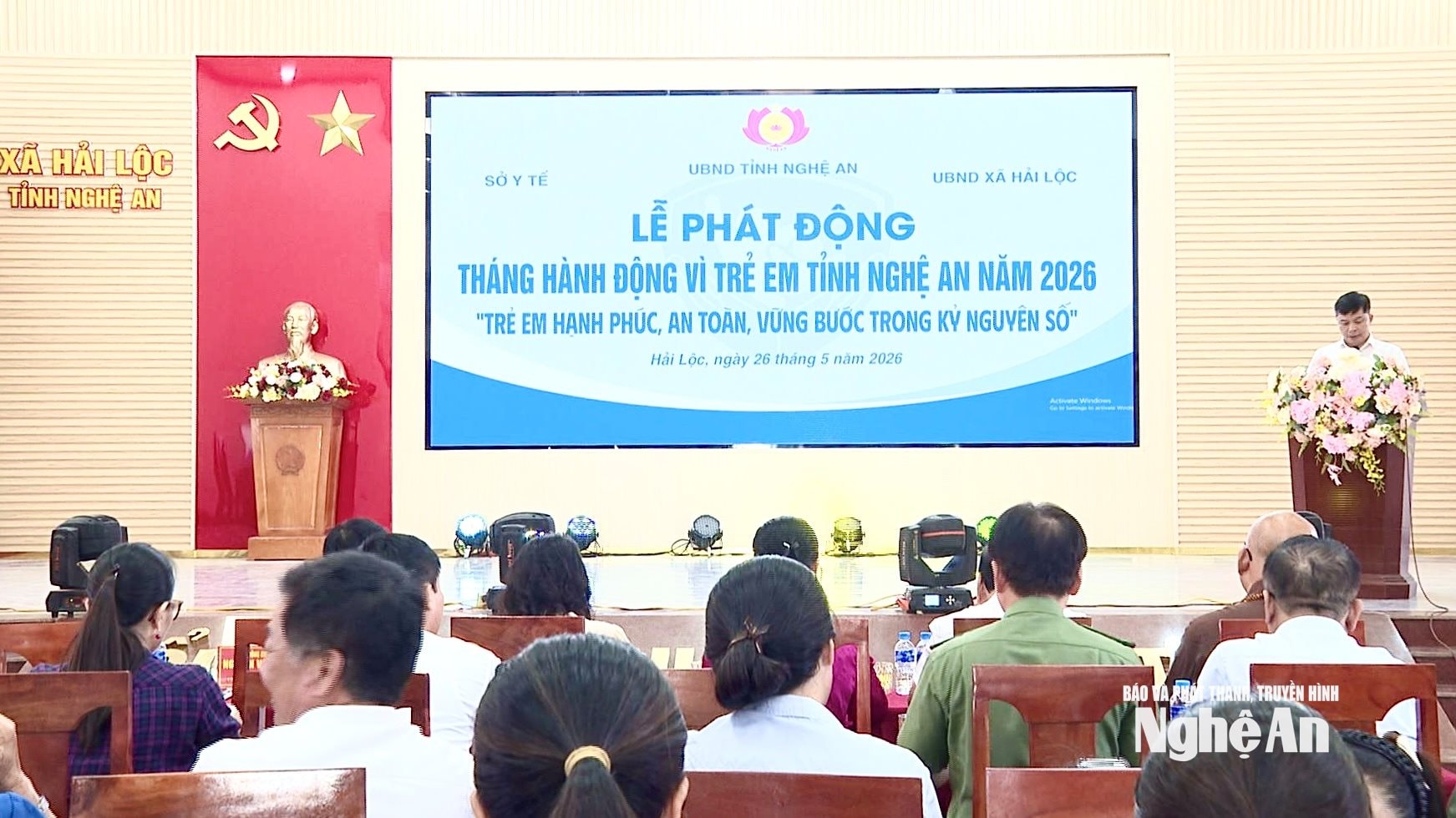 Ông Nguyễn Văn Nam- Phó Giám đốc Sở Y tế- Phó trưởng ban thường trực Ban điều hành công tác trẻ em tỉnh phát biểu tại Lễ phát động