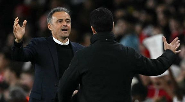 Luis Enrique và Mikel Arteta chuẩn bị cho trận chung kết Champions League tại Budapest.