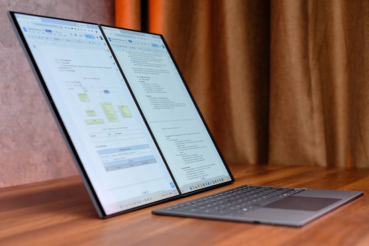Bàn phím rời và touchpad ErgoSense mang lại trải nghiệm nhập liệu thoải mái