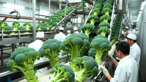 Nông dân Nhật Bản thu hoạch bông cải xanh phục vụ nhu cầu thị trường