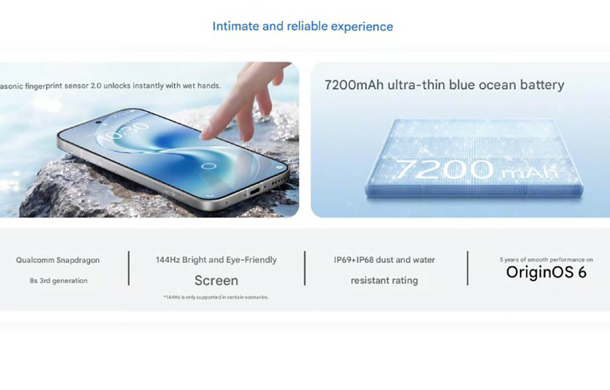 Các tính năng chính của vivo S60