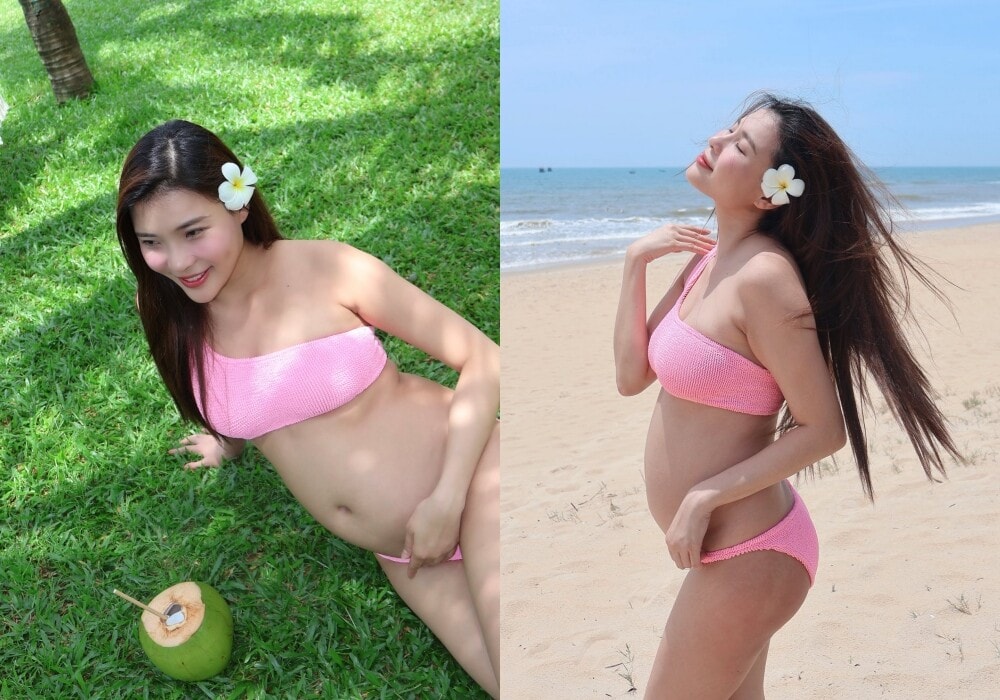 Thúy Diễm hiện đang ở tháng thai kỳ thứ 4.