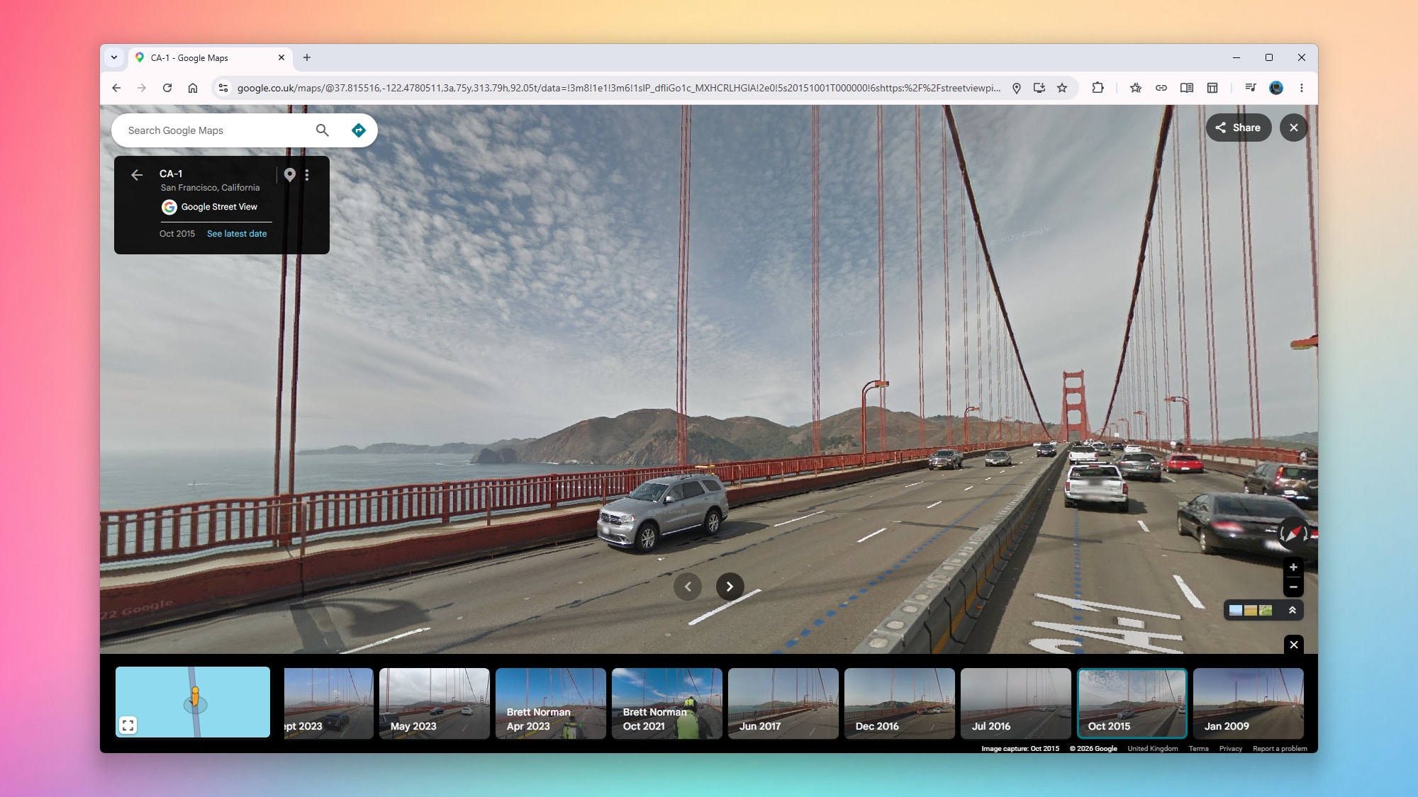 Tính năng xem lại hình ảnh quá khứ trên Google Maps