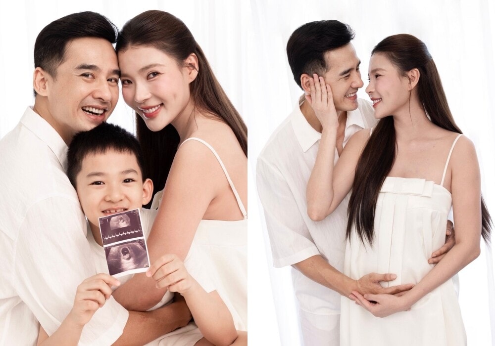 Thúy Diễm đang mang bầu lần 2, dự kiến sinh con vào cuối tháng 10.