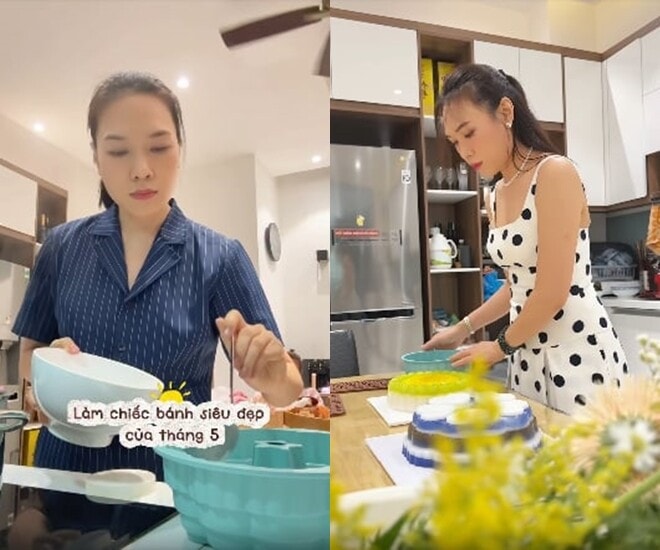 Mỹ Tâm tự tay làm bánh sinh nhật tặng bố