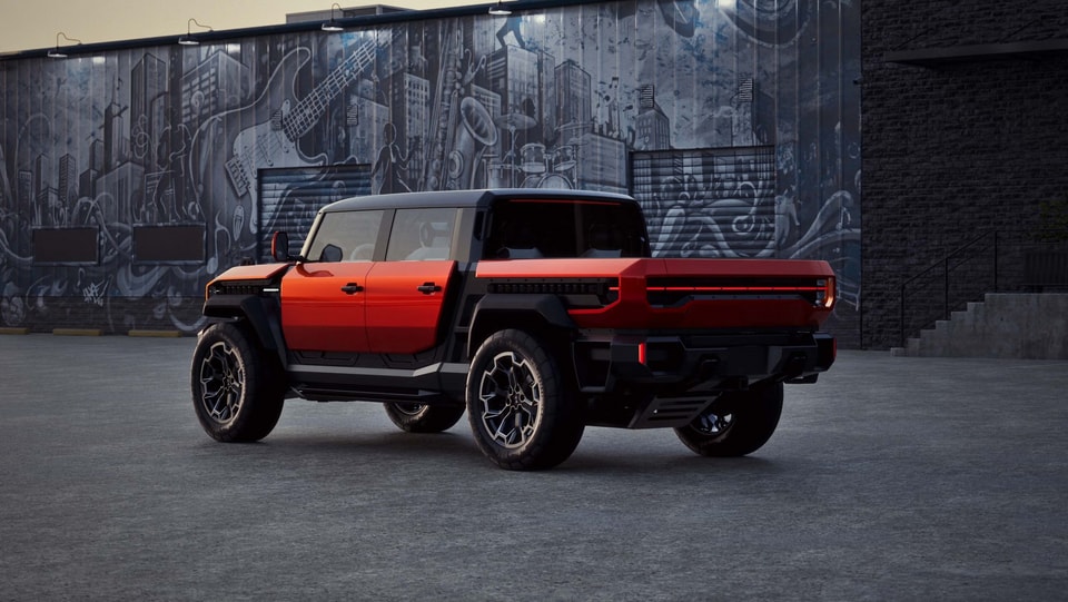 GMC Hummer X Concept với thiết kế ngoại thất hầm hố lấy cảm hứng từ xe thám hiểm mặt trăng