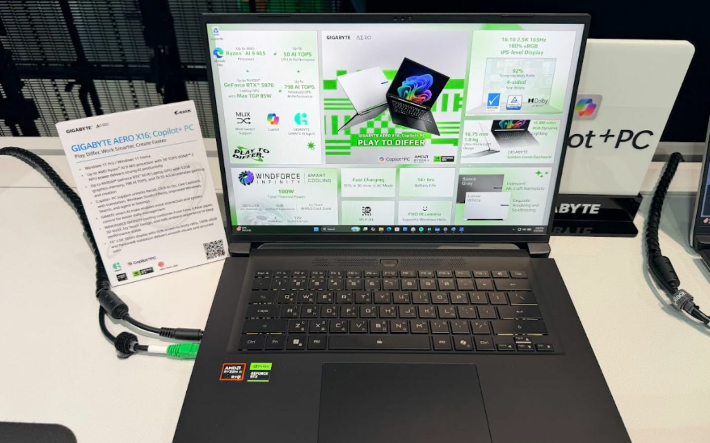 Laptop AERO X16 Copilot+ PC hướng đến người dùng sáng tạo