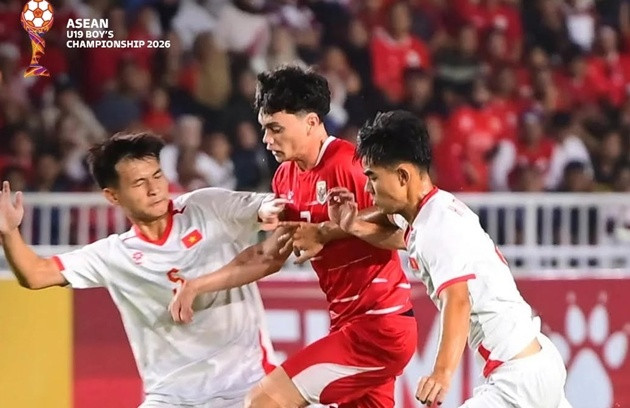 U19 Indonesia giành chiến thắng sát nút trước U19 Việt Nam trong trận cầu căng thẳng tại bảng A.