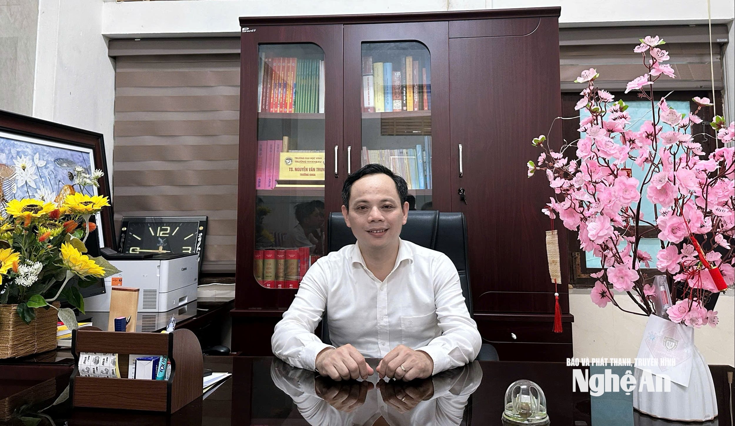 Tiến sĩ Nguyễn Văn Trung - Trưởng Khoa Du lịch và Công tác xã hội, Trường KHXH&NV, Trường Đại học Vinh. Ảnh Minh Quân