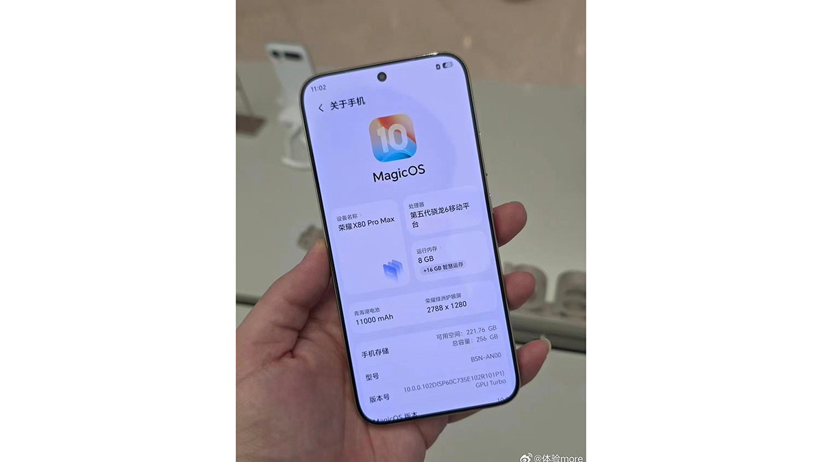 Thiết kế mặt trước của smartphone HONOR X80 Pro Max sắp ra mắt Thiết kế mặt trước của smartphone HONOR X80 Pro Max sắp ra mắt