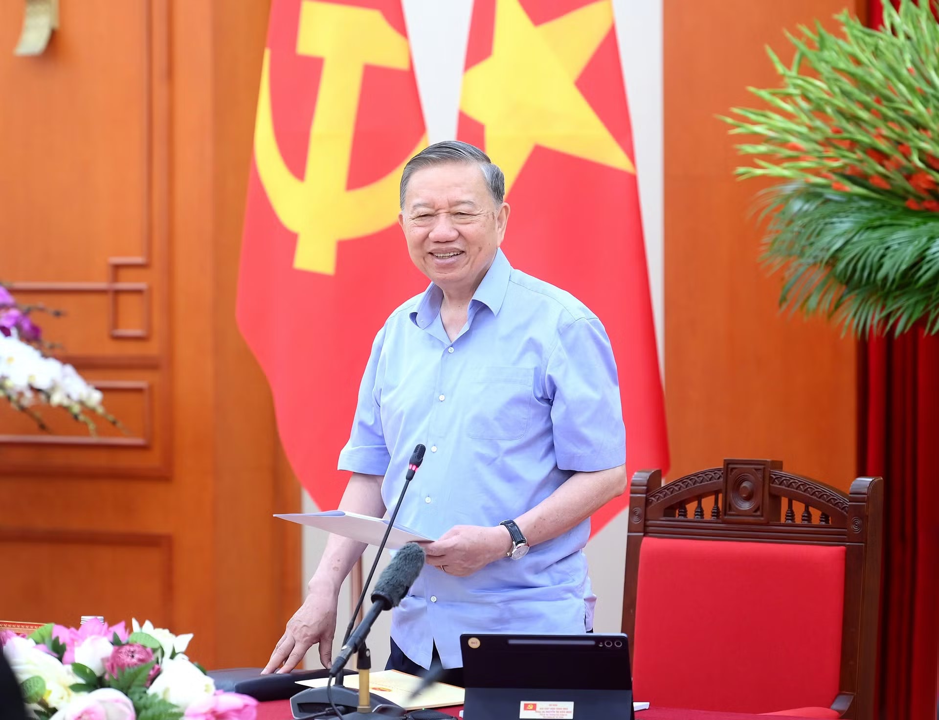 Tổng Bí thư, Chủ tịch nước Tô Lâm phát biểu kết luận tại cuộc làm việc. a7-bnd-7049.jpg