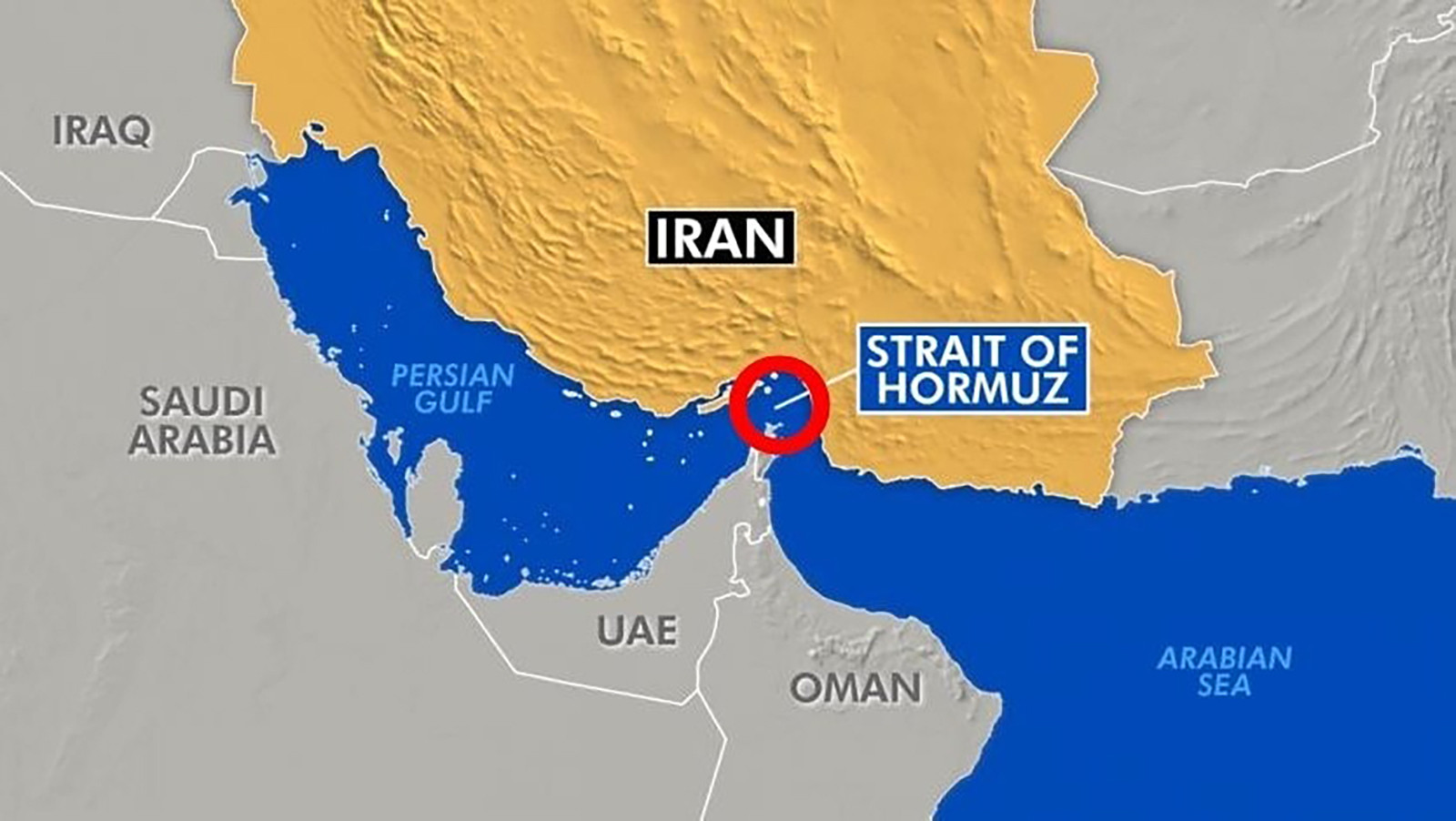 Vị trí eo biển Hormuz Ảnh AFP