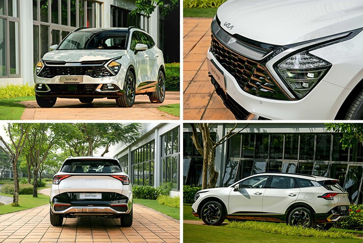 Thiết kế đầu xe KIA Sportage 2026 với cụm đèn Matrix LED ấn tượng