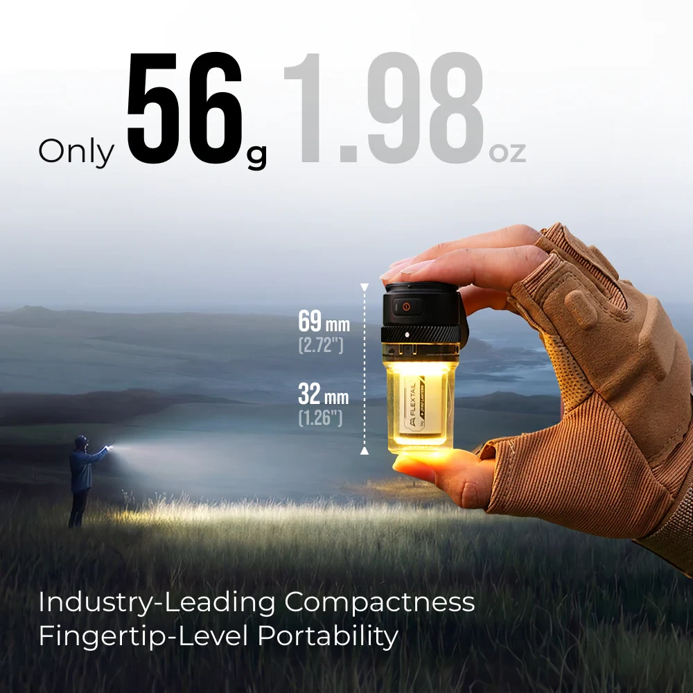Đèn Flextail Zero với khả năng chiếu sáng 360 độ và đèn pin hướng lên trên