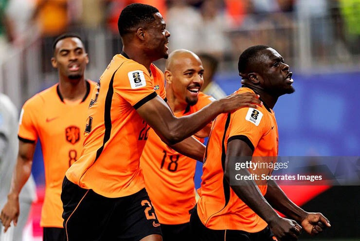 Brian Brobbey ăn mừng bàn thắng cùng các đồng đội trong trận gặp Thụy Điển tại World Cup 2026