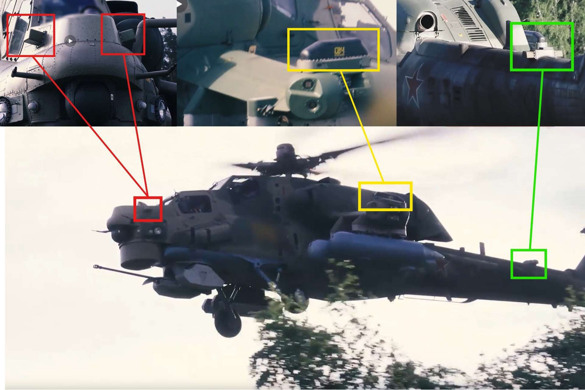 Trực thăng Mi-28NM của Nga được trang bị thêm các thiết bị tác chiến điện tử mới.