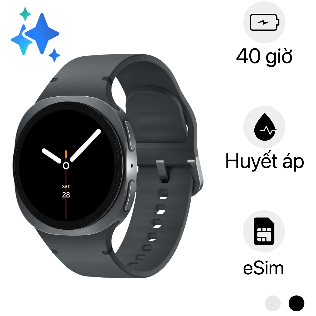 Đồng hồ thông minh Samsung Galaxy Watch8 với thiết kế tinh tế