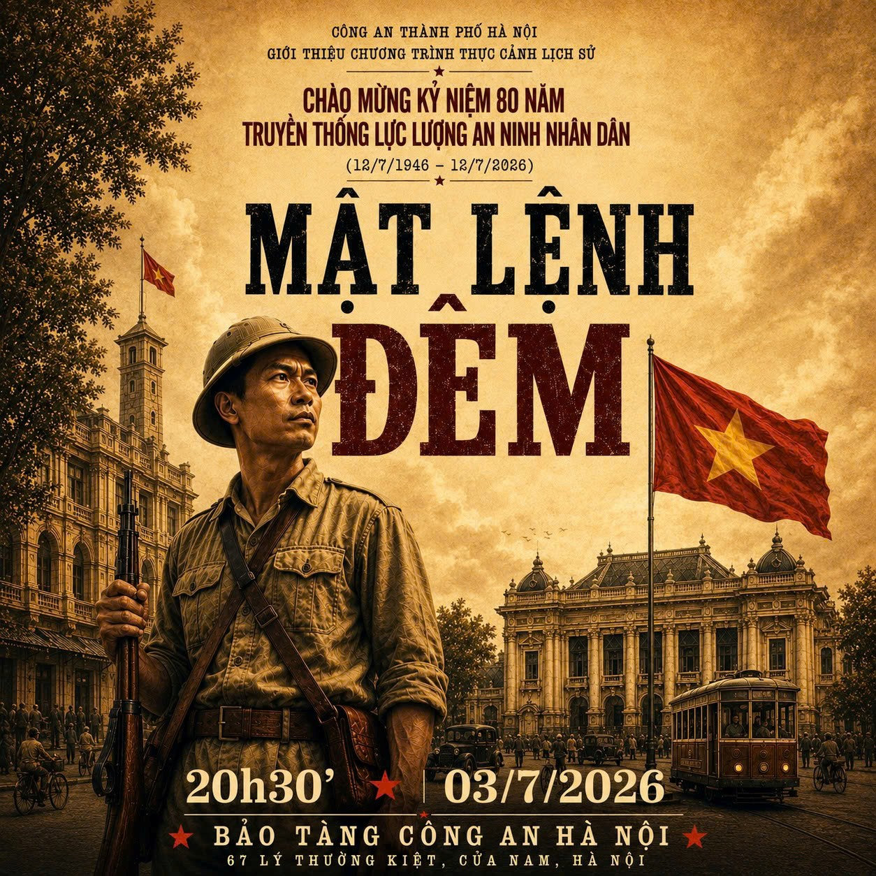 Chương trình thực cảnh Mật lệnh đêm Chương trình thực cảnh Mật lệnh đêm tái hiện lịch sử lực lượng An ninh nhân dân