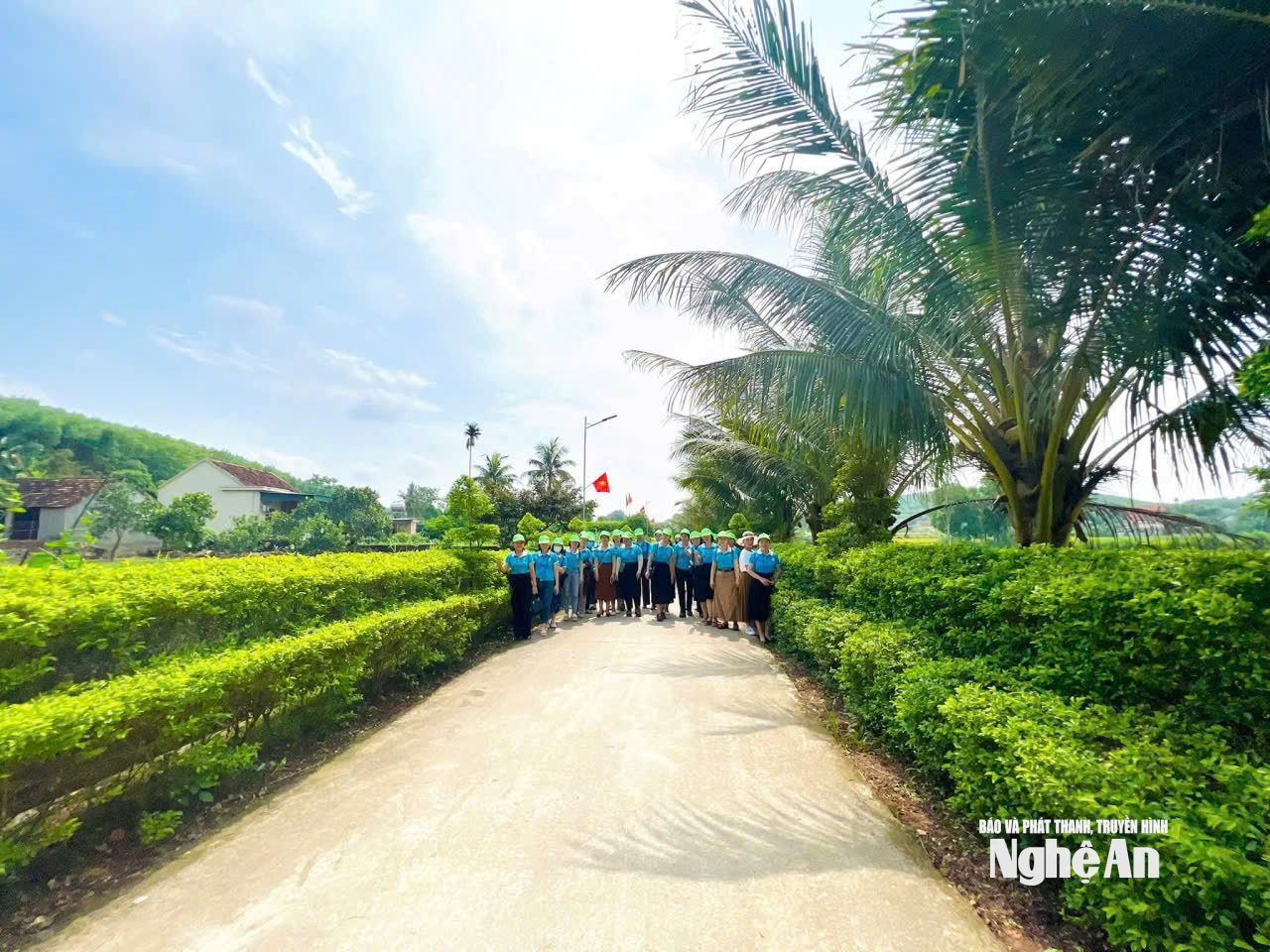 Những con đường sạch đẹp của xóm Tân Sơn, xã Quang Đồng do chi hội phụ nữ chăm sóc. Ảnh: T.P