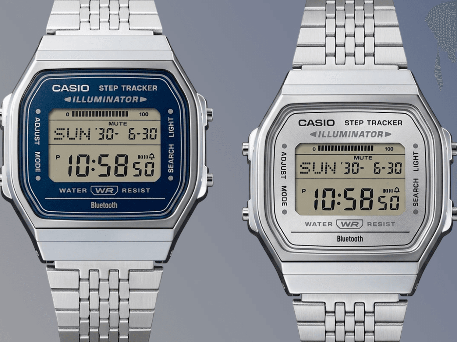Hai mẫu đồng hồ Casio ABL-100WE-2A và ABL-100WE-7A