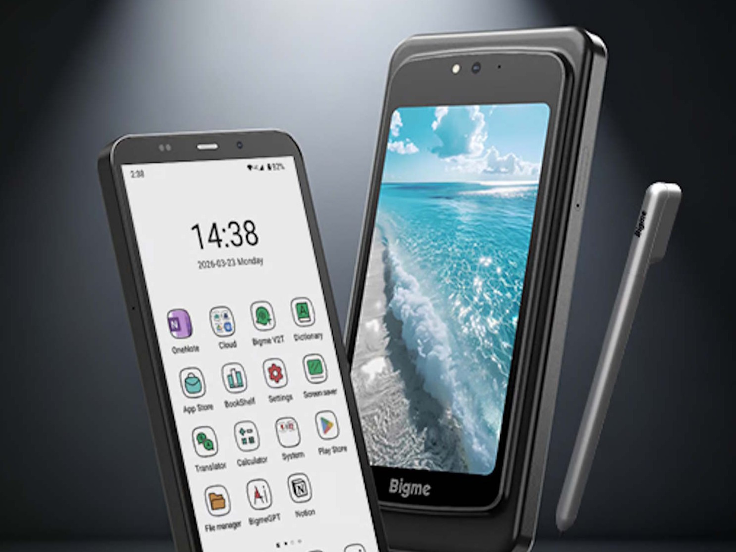 Bigme Hibreak Dual 2 với hai màn hình E-ink và LCD
