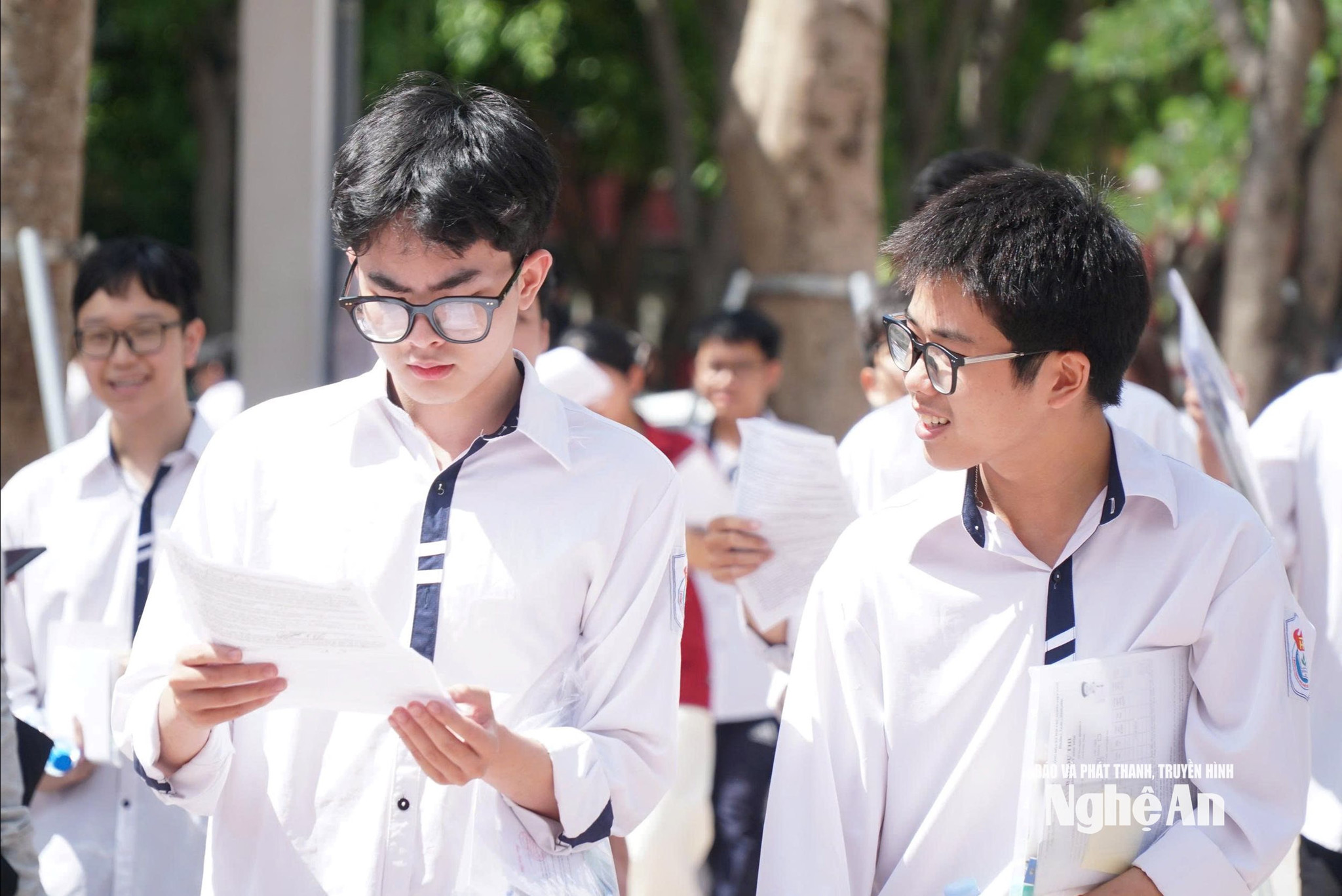 Mùa thi năm 2026 để lại nhiều dấu ấn với học sinh Nghệ An. Ảnh - Mỹ Hà