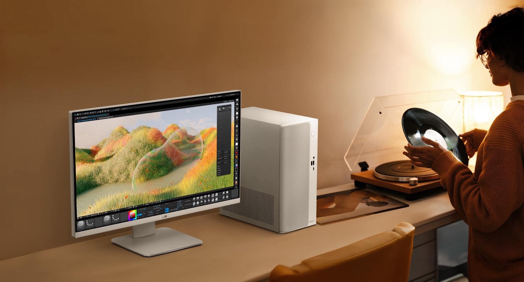 Cận cảnh thiết kế và các cổng kết nối trên Asus V500 Mini Tower