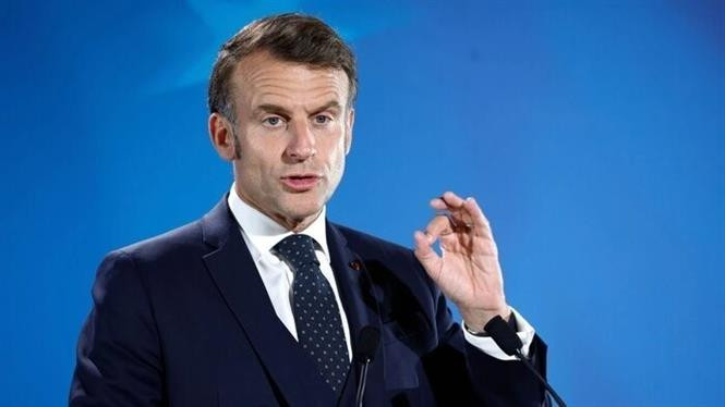 Tổng thống Pháp Emmanuel Macron phát biểu về hợp tác quốc phòng với Ukraine