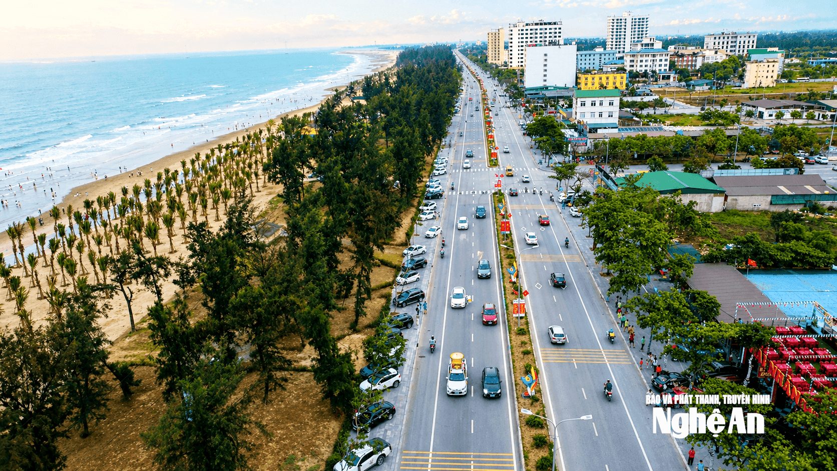 Đường Bình Minh, phường Cửa Lò. Ảnh Quang An