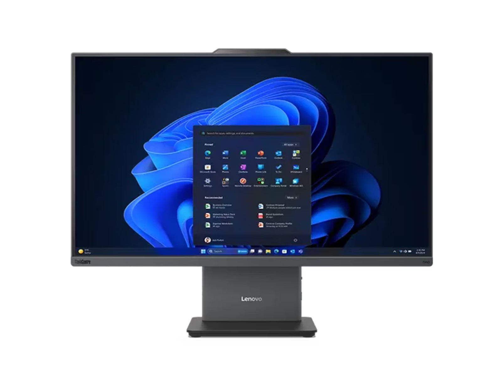 Mặt trước của máy tính Lenovo ThinkCentre Neo 50a Gen 6.