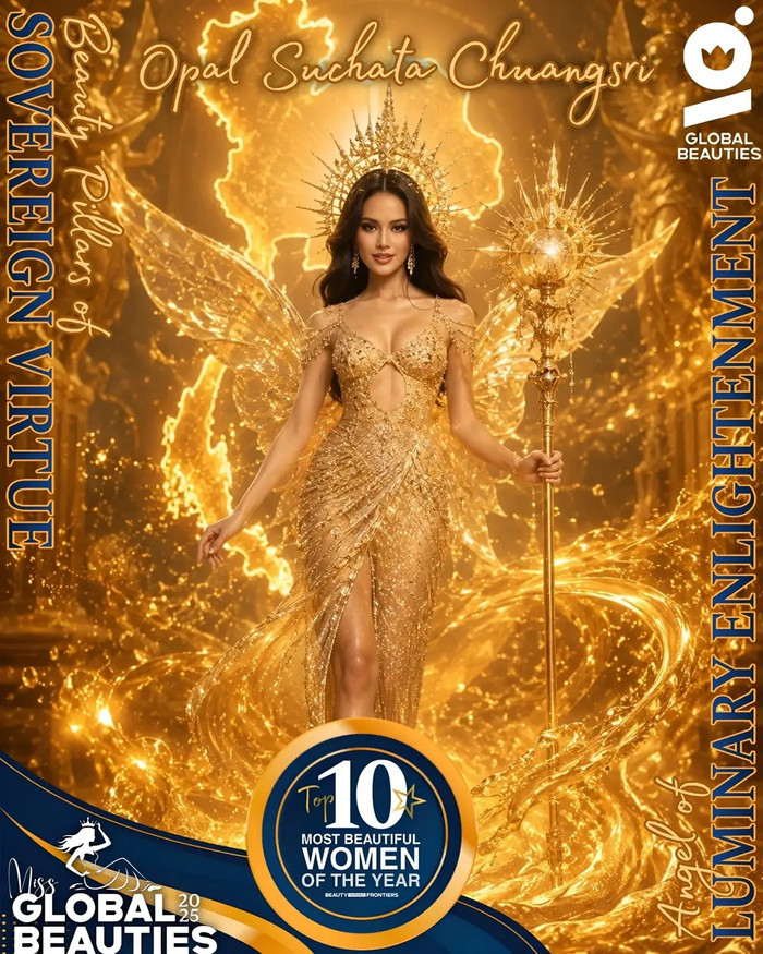 Opal Suchata góp mặt trong Top 10 Hoa hậu đẹp nhất thế giới do chuyên trang Global Beauties công bố