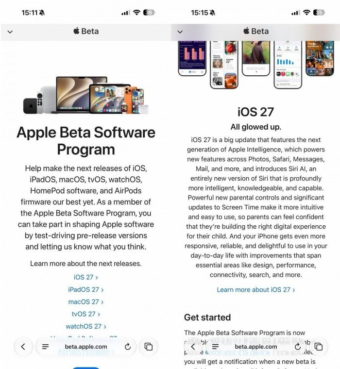 Minh họa bước đăng ký tài khoản Apple Developer để nhận bản cập nhật beta