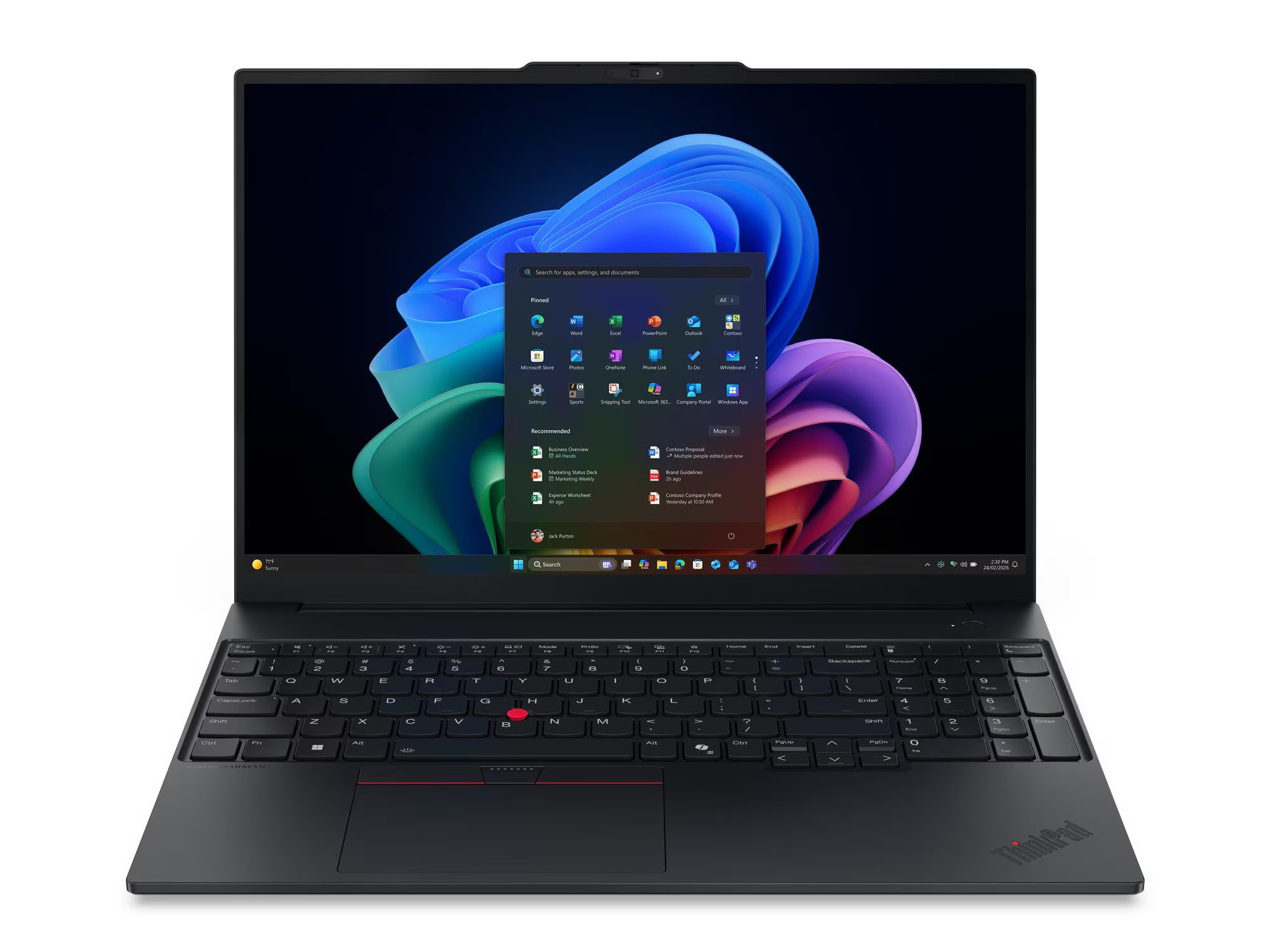Mặt dưới và các cổng kết nối của ThinkPad E16 Gen 4.