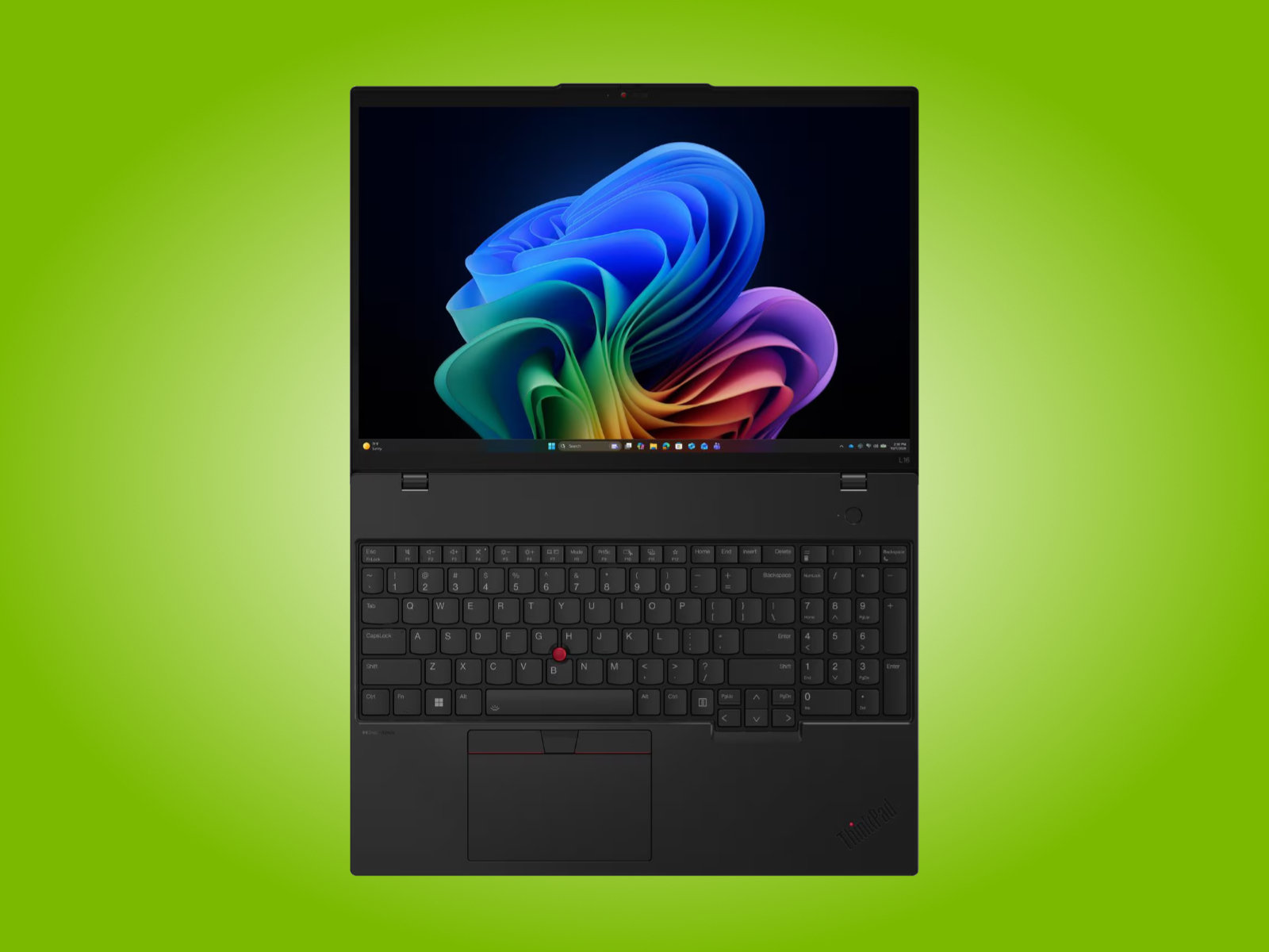 ThinkPad L16 Gen 3 sở hữu bàn phím đầy đủ với cụm phím số và phím điều hướng kích thước lớn.