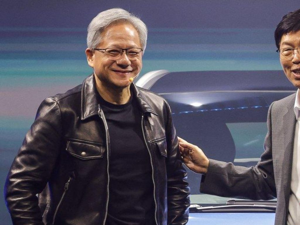Jensen Huang mặc chiếc áo da Tom Ford tại sự kiện Foxconn