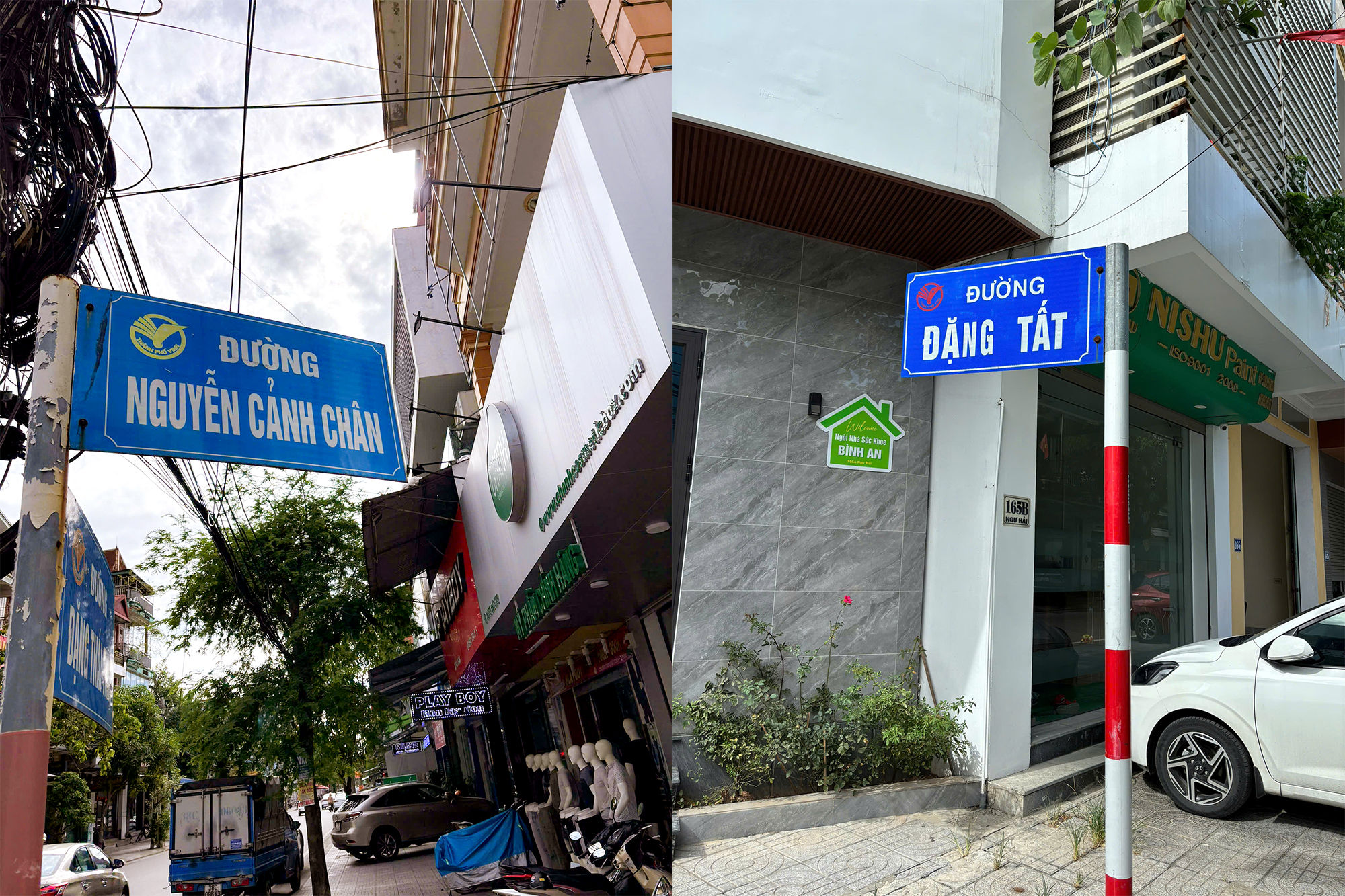 Đường Nguyễn Cảnh Chân và Đặng Tất tại phường Thành Vinh tỉnh Nghệ An