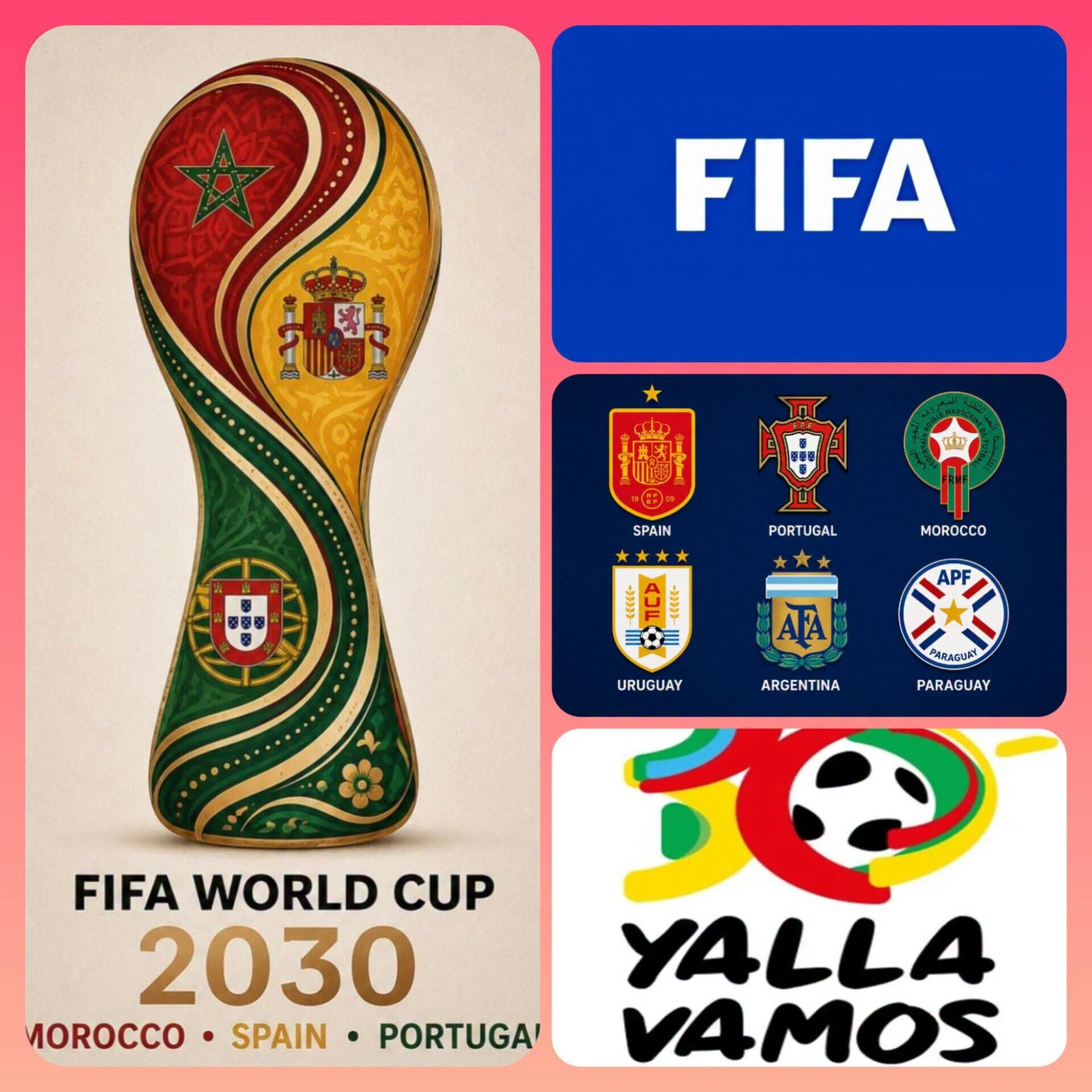 World Cup 2030 sẽ diễn ra tại 6 quốc gia thuộc 3 châu lục khác nhau mang tính lịch sử