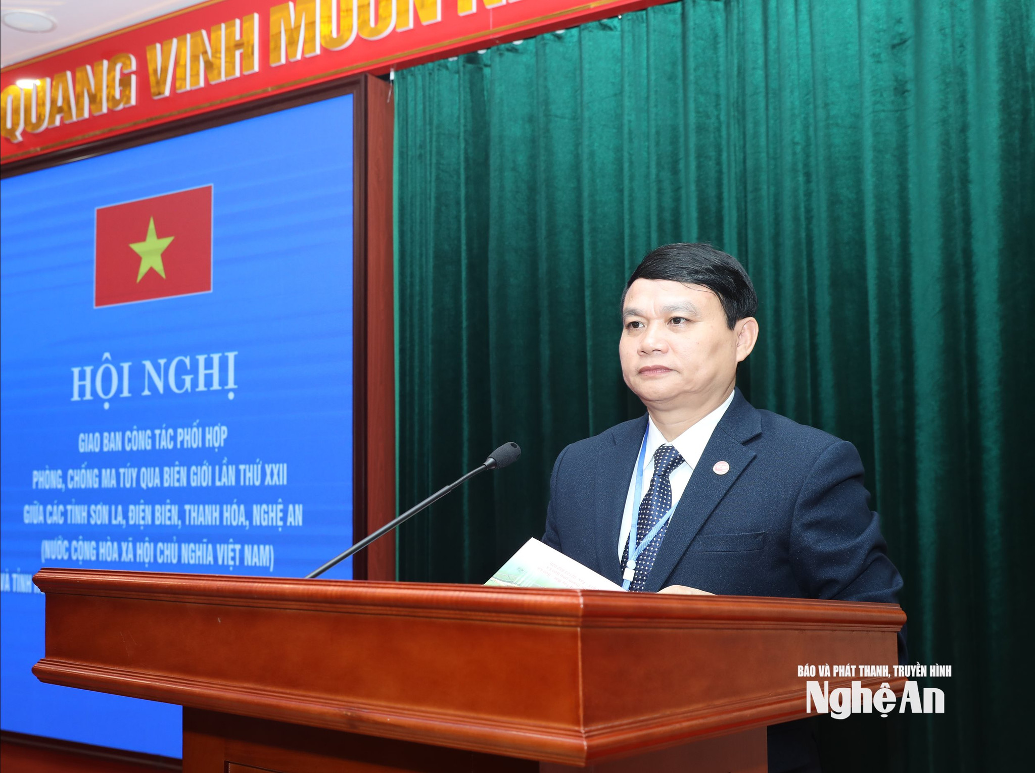 Đồng chí Đặng Ngọc Hậu, Phó Chủ tịch UBND tỉnh phát biểu tại hội nghị__
