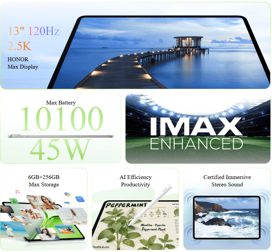 Thiết kế mặt sau của Honor Pad X9 Max.
