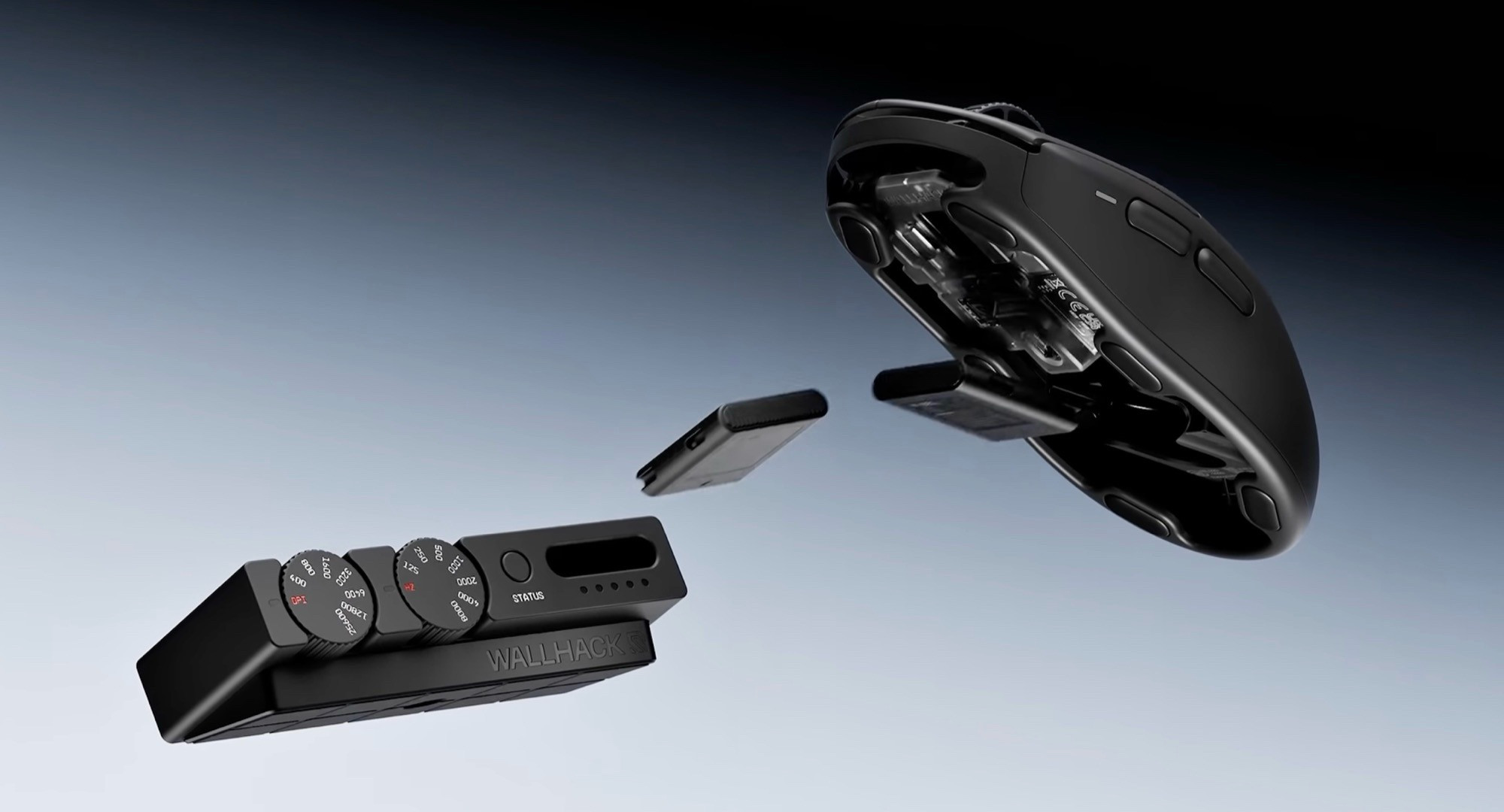 The M-001 comes with two rechargeable batteries and a charging station.