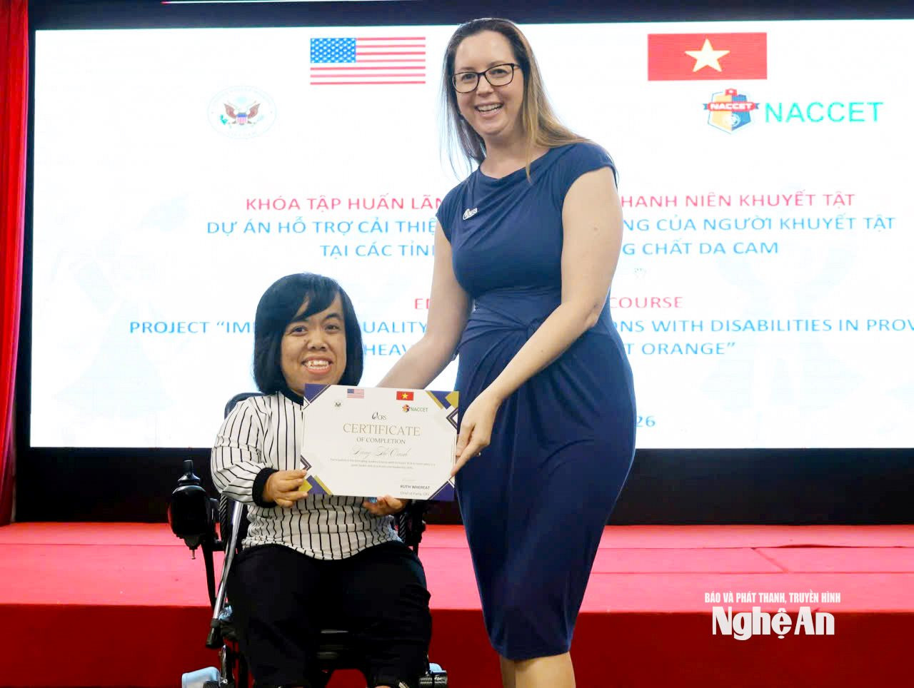 Chứng nhận hoàn thành khoá lãnh đạo trẻ thanh niên khuyết tật 2026.