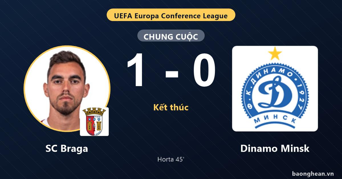 SC Braga defeated Dinamo Minsk in the third qualifying round of the  Conference League.