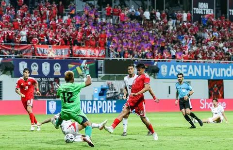 Singapore xuất sắc giành vé vào bán kết ASEAN Cup 2026. Ảnh: The Straits Times.