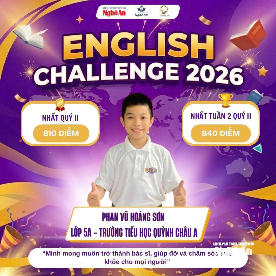 Thí sinh Phan Vũ Hoàng Sơn - Nhất Quý II.