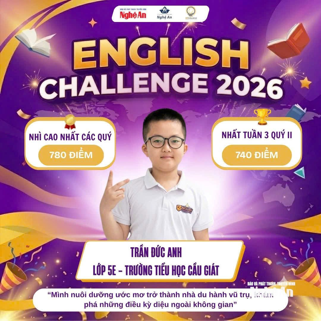 Thí sinh Trần Đức Anh - Nhì cao nhất các Quý.