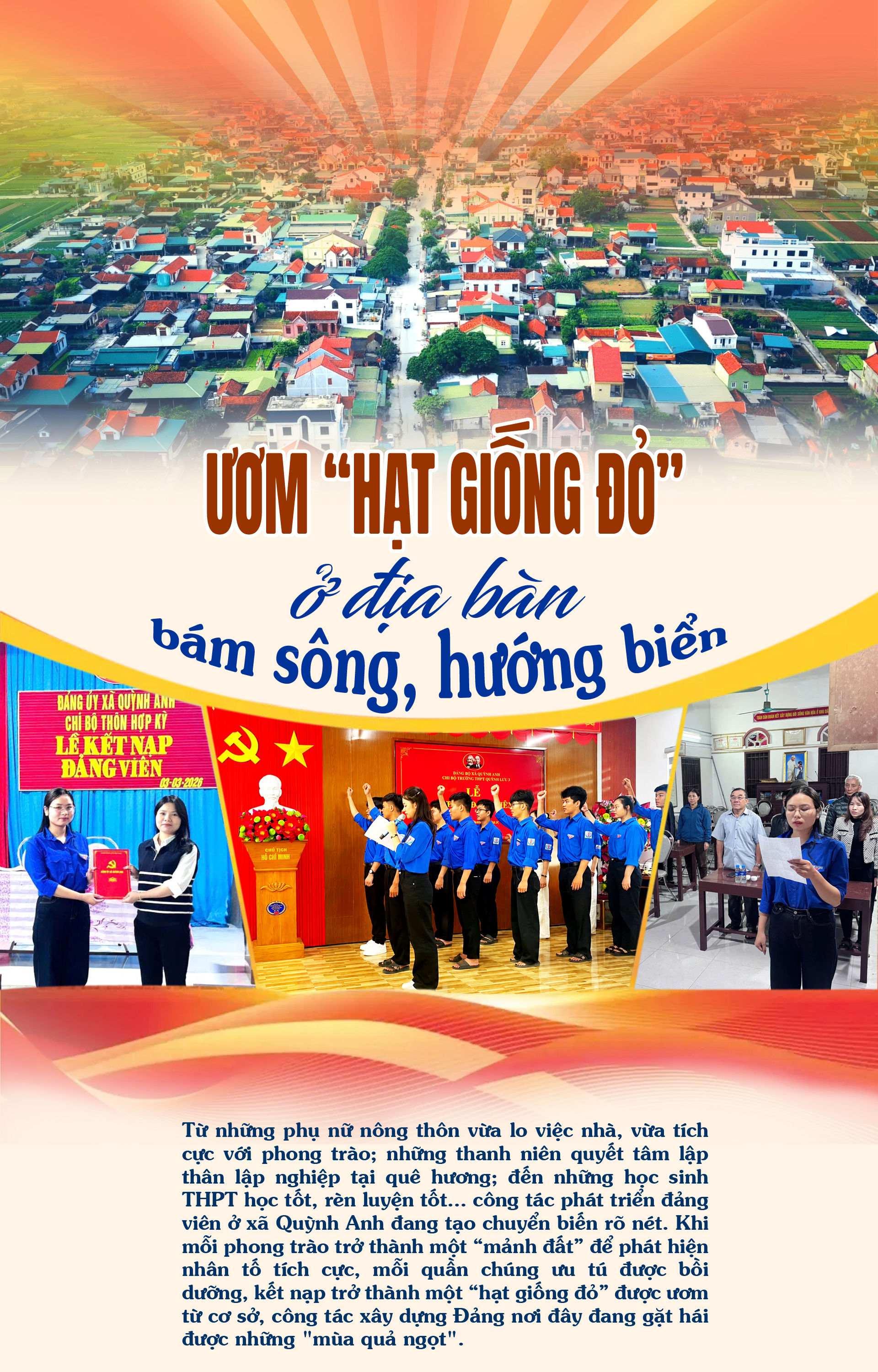 Ươm “hạt giống đỏ” ở địa bàn bám sông, hướng biển