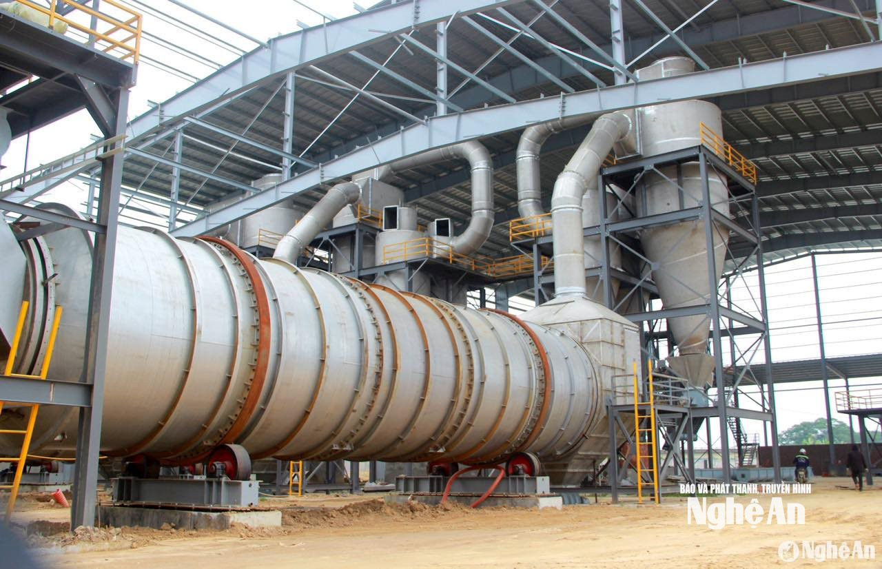 Nhà máy sản xuất viên nén gỗ AGRIMEX– KA-Grimex ở Yên Xuân - Nghệ An. Ảnh- Trân Châu
